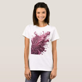 Statement Silber ABSTRACT ART Kunstprint T-Shirt (Vorne ganz)