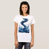Statement Silber ABSTRACT ART Statement T-Shirt v3 (Vorne ganz)