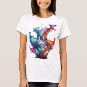 Statement Silber ABSTRACT ART Statement T-Shirt v4