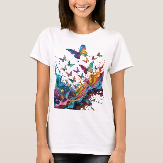 Statement Silber ABSTRACTE KUNST Custom-T-Shirt T-Shirt (Vorderseite)
