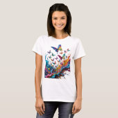 Statement Silber ABSTRACTE KUNST Custom-T-Shirt T-Shirt (Vorne ganz)