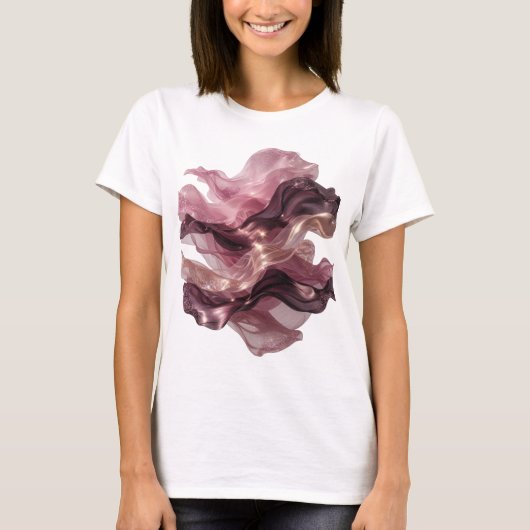 Statement Silber ABSTRACTE KUNST Design T-Shirt (Vorderseite)