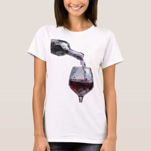 Statement Silber ABSTRACTE KUNST Kunst Druck T-Shirt (Vorderseite)