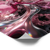 Statement Silber ABSTRACTE KUNST Kunst Druck v2 Poster (Ecke)