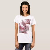 Statement Silber ABSTRACTE KUNST Kunst Druck v3 T-Shirt (Vorne ganz)