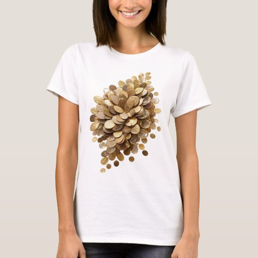 Statement Silber ABSTRACTE KUNST Künstlerisches Mo T-Shirt (Vorderseite)