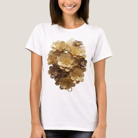 Statement Silber ABSTRACTE KUNST Kunstprint v3 T-Shirt (Vorderseite)