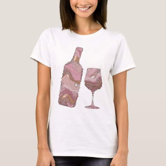 Statement Silber ABSTRACTE KUNST Moderne Gestaltun T-Shirt (Vorderseite)