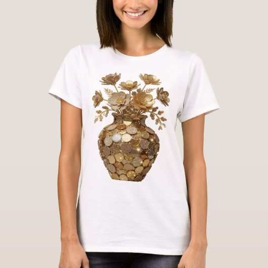 Statement Silber ABSTRACTE KUNST Statement Design T-Shirt (Vorderseite)