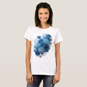 Statement Silber BLAUE ROSEN Textdesign T-Shirt (Vorne ganz)
