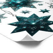 Statement Silber BLUE STAR ORNAMENTE Poster (Ecke)
