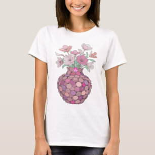 Statement Silber BLUMEN IN EINER VASE Benutzerdefi T-Shirt