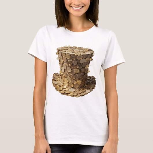 Statement Silber GOLDEN COINS HUT Modern Design T-Shirt (Vorderseite)