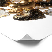 Statement Silber HERZEN AUS GOLD UND GLAS Poster (Ecke)