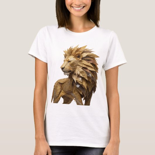 Statement Silber LION KING Textdesign T-Shirt (Vorderseite)