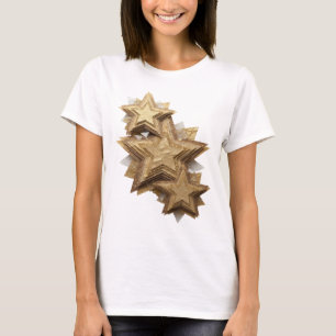 Statement Silber STRAHLENDE GOLDENE STERNE Text De T-Shirt