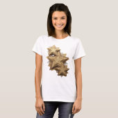 Statement Silber STRAHLENDE GOLDENE STERNE Text De T-Shirt (Vorne ganz)