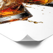 Statement Silber WHISKY SPLASH Poster (Ecke)