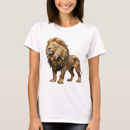 Statement Silver LION KING Druck T-Shirt (Vorderseite)