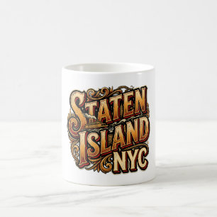 Staten Island-Fähre New York City Nautical Illustr Kaffeetasse