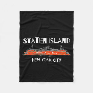 Staten Island Ferry New York Kunstwerk Fleecedecke