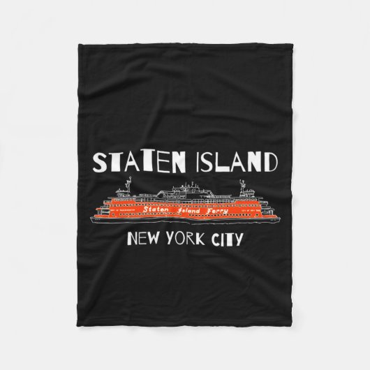 Staten Island Ferry New York Kunstwerk Fleecedecke (Vorderseite)