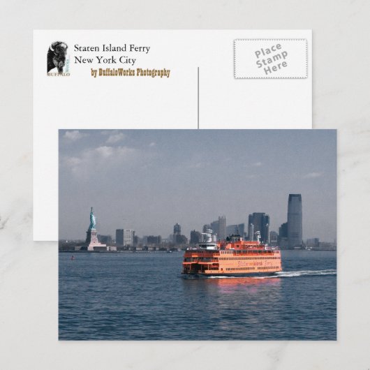 Staten Island Ferry Postkarte (Vorne/Hinten)