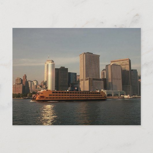 Staten Island Ferry & Twin Towers in Memoria Aussi Postkarte (Vorderseite)