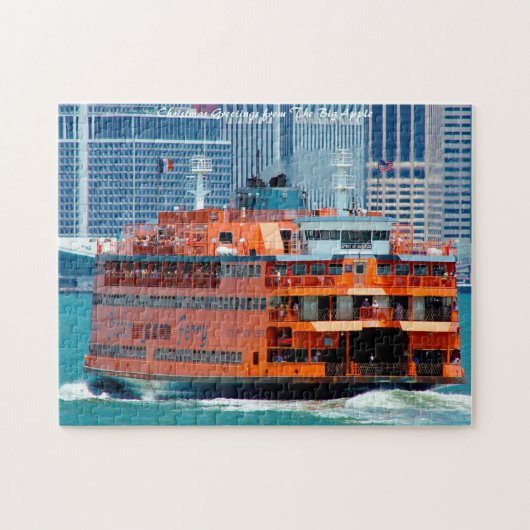 Staten Island Ferry. Weihnachtsgrüße Puzzle (Horizontal)