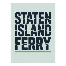 Staten Island Ferry Wellen-Typografie