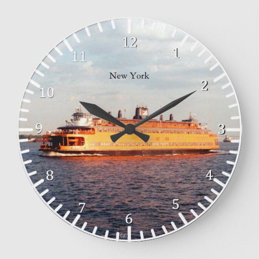 Staten Island Feruhr Große Wanduhr (Vorderseite)