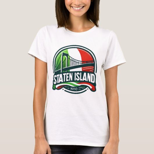 Staten Island Italienischer T - Shirt (Vorderseite)