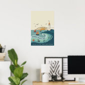 Staten Island-Küstenreiseplakat Poster (Heimbüro)
