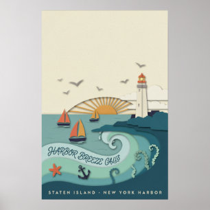 Staten Island-Küstenreiseplakat Poster