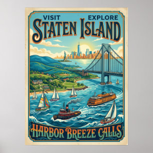 Staten Island-Küstenreiseplakat Poster