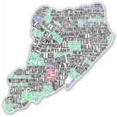 Staten Island New York Aufkleber (Vorderseite)