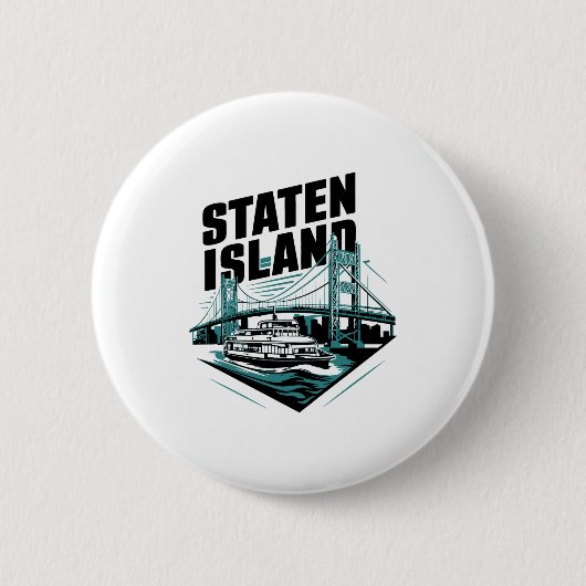 Staten Island New York Fähre _1  Button (Vorderseite)