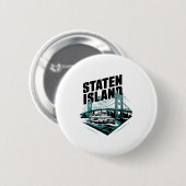 Staten Island New York Fähre _1  Button (Vorne & Hinten)