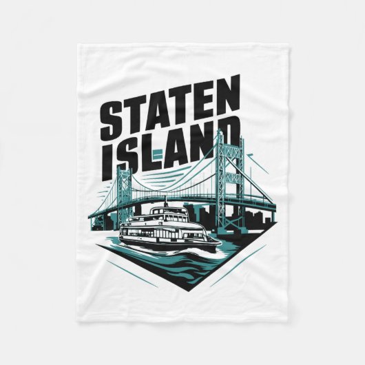 Staten Island New York Fähre Fleecedecke (Vorderseite)