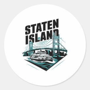 Staten Island New York Fähre Runder Aufkleber