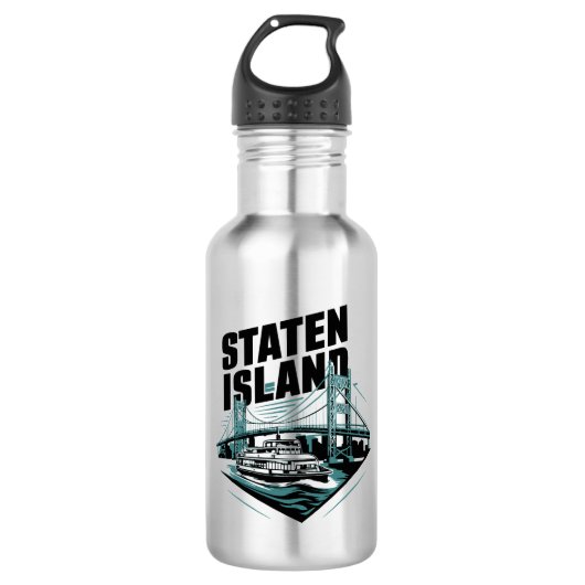 Staten Island New York Ferry Edelstahlflasche (Vorderseite)