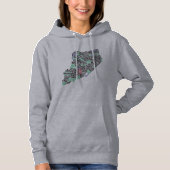Staten Island NY Typografy Map Hoodie (Vorderseite)