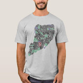 Staten Island NY Typografy Map Tee Shirt (Vorderseite)