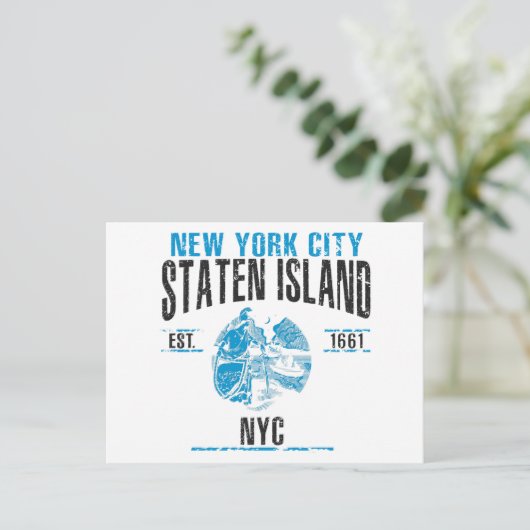 Staten Island Postkarte (Stehend Vorderseite)