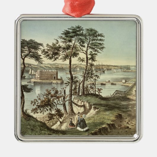 Staten Island und die Engen vom Fort Hamilton Ornament Aus Metall (Vorne)