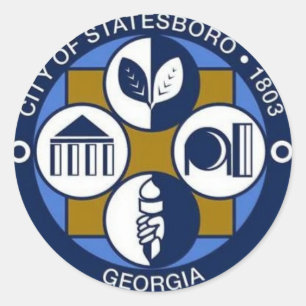 Statesboro, Georgien, Siegel Runder Aufkleber