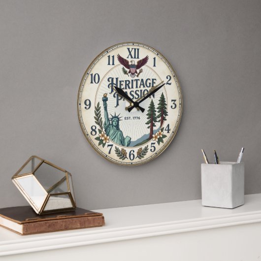 Stateside Styles Heritage American Eagle Wanduhr (Büro)
