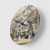 Stateus in the Belgium sektion of the Great Exhibi Runde Wanduhr (Winkel)