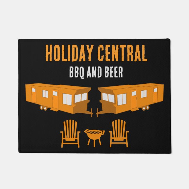 Static Caravan Zuhause Gift Fußmatte (Vorderseite)