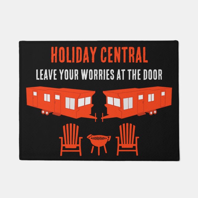 Static Caravan Zuhause Gift Fußmatte (Vorderseite)